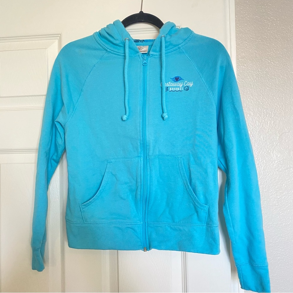 Women's Blue Bahamas Disney Cruise Line Zip Up Jacket Size XS